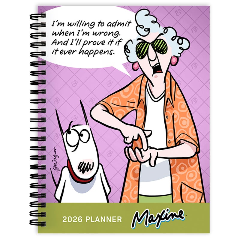 TF Publishing 2026 Maxine Medium Weekly Monthly Planner with 12-Month Calendar Grid, Goals and Task Trackers - Weekly Schedule Planner w/Priority List Section and Stickers - 6.5in x 8in - Image 1